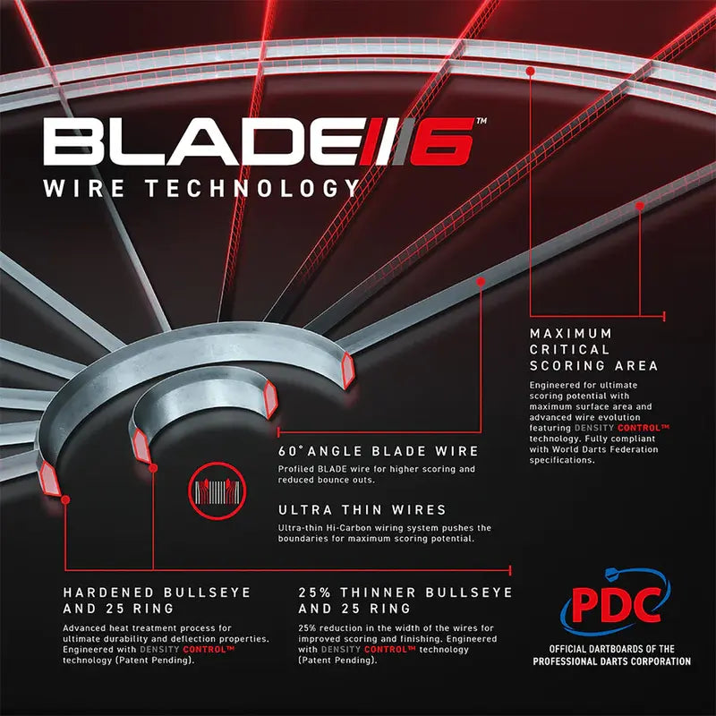 Winmau Blade 6 Triple Core Steel Tip Dartboard
