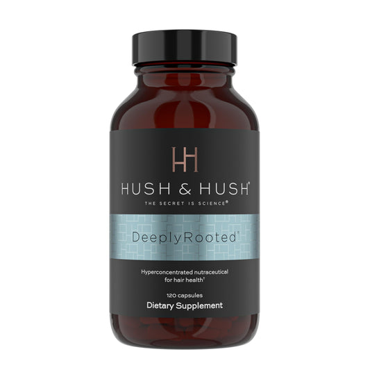 Hush & Hush DeeplyRooted Hair Supplement for Stronger Healthier Hair - Collagen Hair Growth Pills for Men & Women - Biotin for Hair Loss - Hair Care for Thinning Hair & Hair Regrowth - 120 Capsules